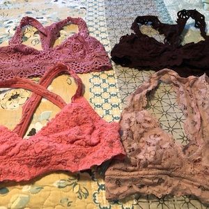 Aerie & Laura Ashley Bralettes - Small